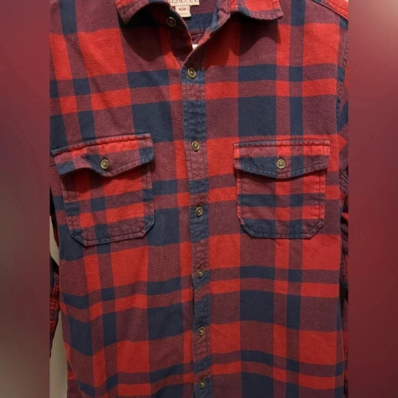 Flannel Red/Navy Size Medium Boys/Mens - Picture 3 of 7